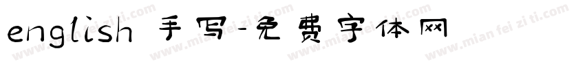 english 手写字体转换